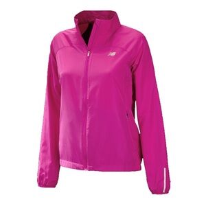 NEW BALANCE Fuchsia Full Zip Windbreaker Jacket S NWOT